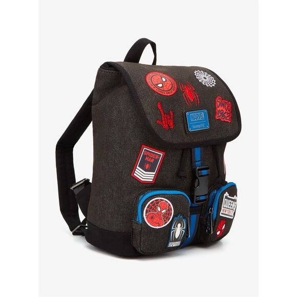 Loungefly Marvel Spider-Man Icons Patches Mini Backpack